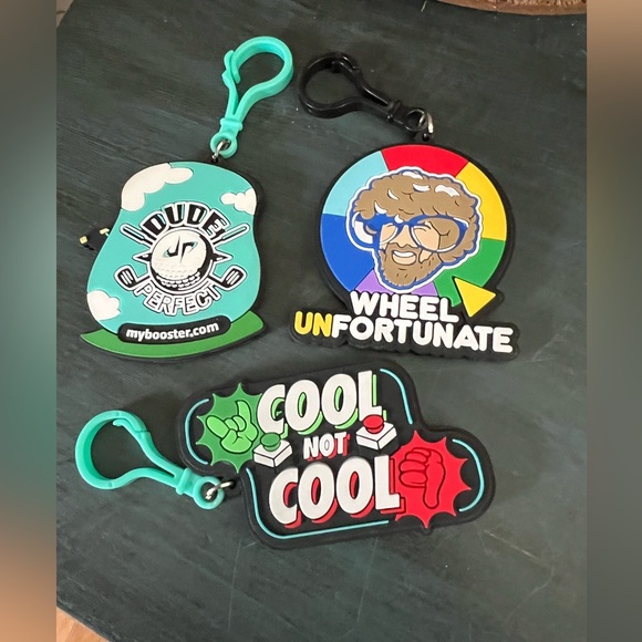Dude Perfect Wheel Unfortunate Key chain Clips. Lot of 4 - Picture 1 of 2